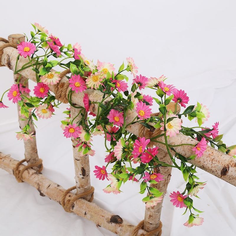 Small Plastic Chrysanthemum Vine Pipeline Decoration Halloween/Graduation Artificial Flower Simulated Christmas/New Year