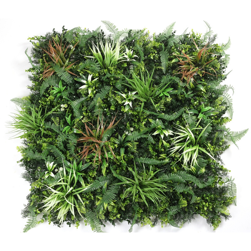 50 * 50cm Uv Resistant Plastic Artificial Lawn Green Wall, Garden Decoration Artificial Green Plant Wall