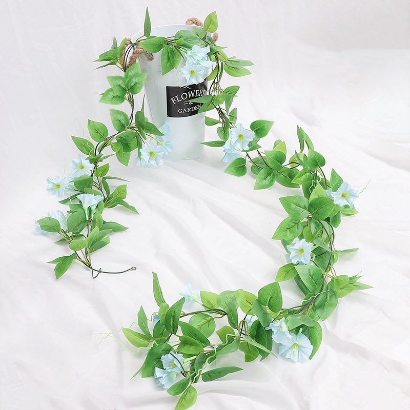 Home Wedding Decoration Home Ceiling Air Conditioning Pipe Winding Simulation Morning Glory Vine Fake Flower Vine