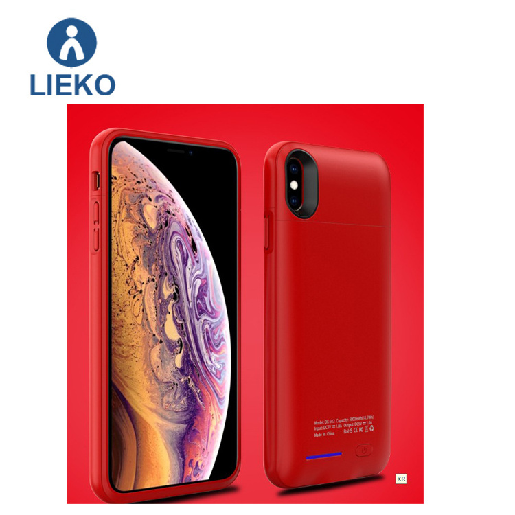 New products light portable magnet bracket wireless charger cover for iPhone xs max  power 5000 mAh battery case