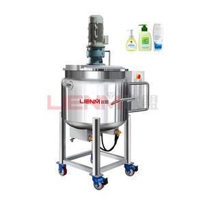 LIENM Customized Double Jacketed Mixing Tank Fertilizer Liquid Hand Soap Mixing Tank With Electric Heat Stirring