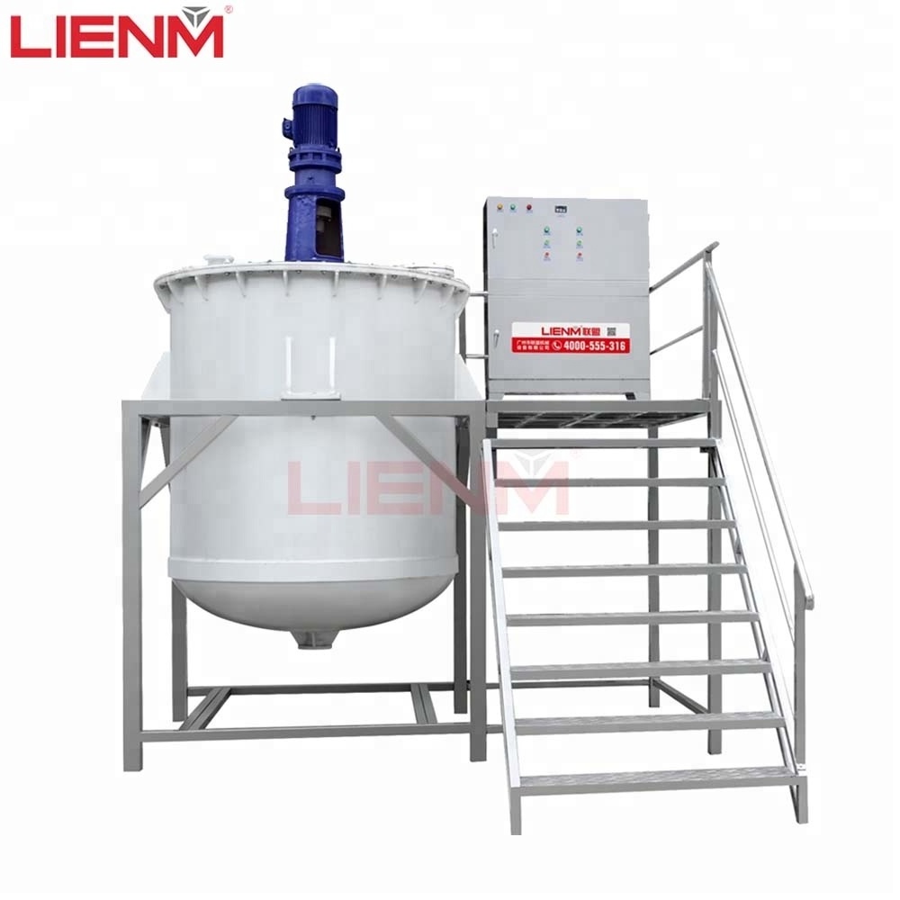 500L/1000L/2000L Polypropylene Mixing Tank Bleach Mixer Anti-Corrosive Bleach Mixer Washing Liquids Making Machine