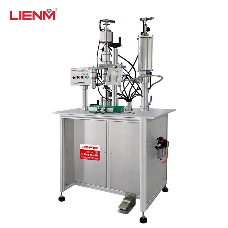 Semi Automatic Spray Paint Aerosol Tin Can Filling Machine Gas Filler