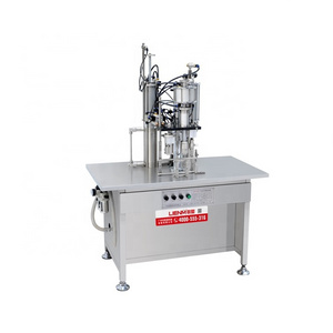 Semi Automatic Spray Paint Aerosol Tin Can Filling Machine Gas Filler