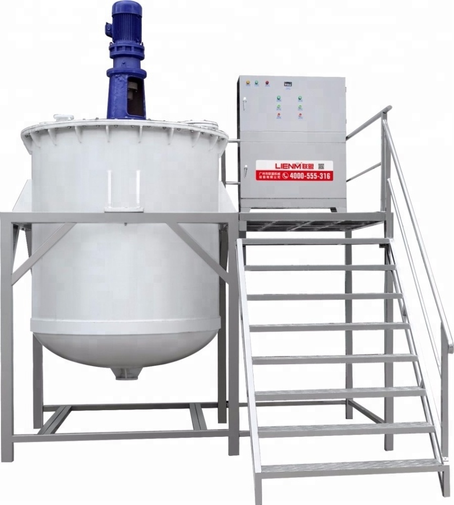 500L/1000L/2000L Polypropylene Mixing Tank Bleach Mixer Anti-Corrosive Bleach Mixer Washing Liquids Making Machine