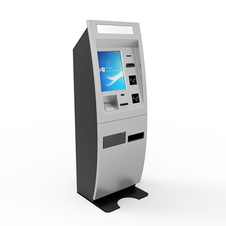 Free Standing Self Service Touch Screen Cash Coin Payment Currency Exchange Kiosk ATM Machine