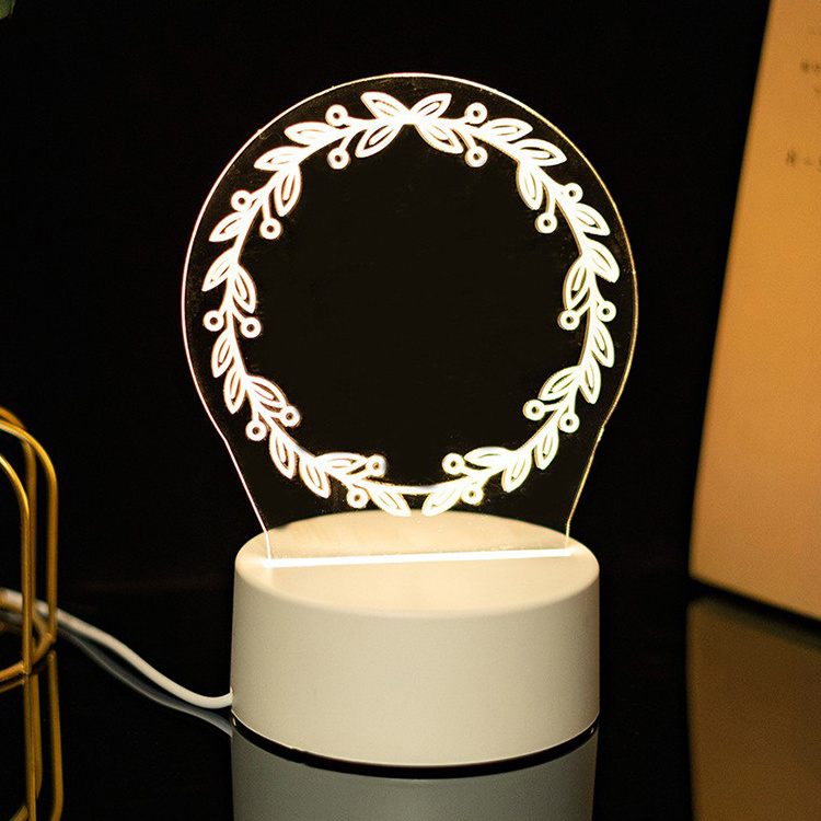 Wholesale Luminous Night Light With Message For Birthday Gift Usb Cable Touch Abs Battery Powered usb rechargeable