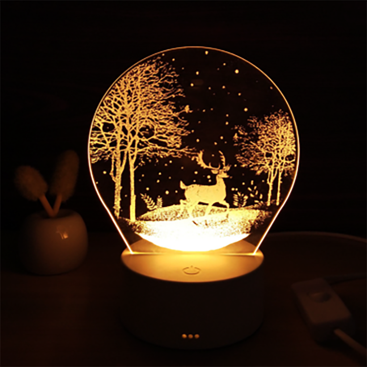 Table lamp Touch Nightlight 7 Colors Changing Sleeping Lamparas Light Acrylic USB 3D LED Lamp