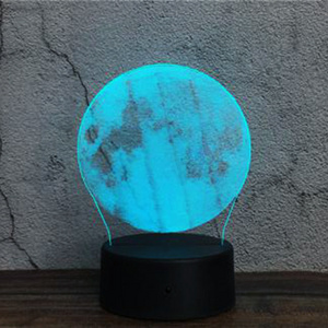 3d led Custom Creative Romantic Luminous Engraving Lamp Glowing Crystal Ball Night Light With Wood Base Table Decor Light