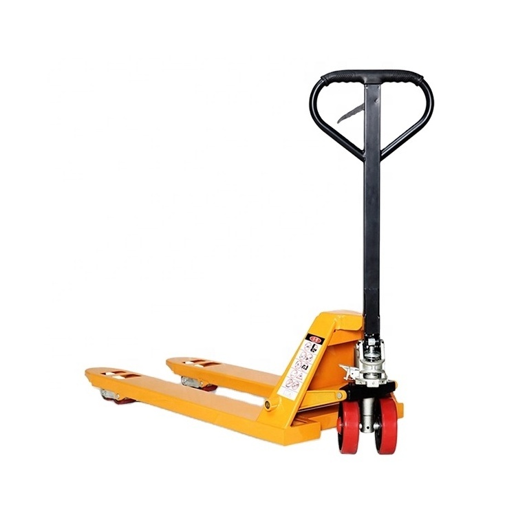 low price  hand pallet truck 2000kg 3000kg  Semi hydraulic pump manual pallet truck nylon wheel 5ton