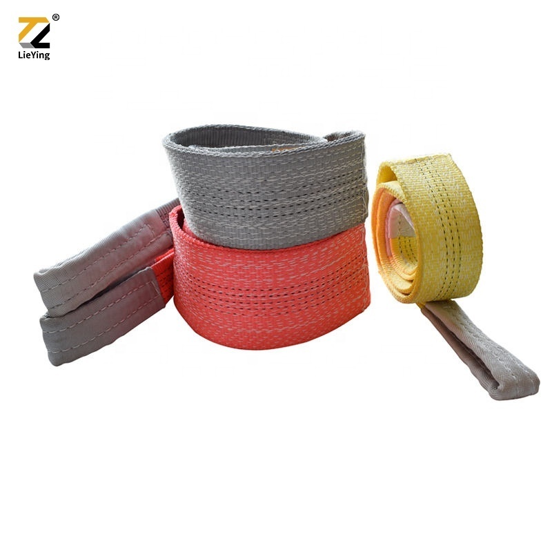 colorful  polyester lifting sling/belt sling psychrometer highly quality EA/EB heavy duty lifting slings