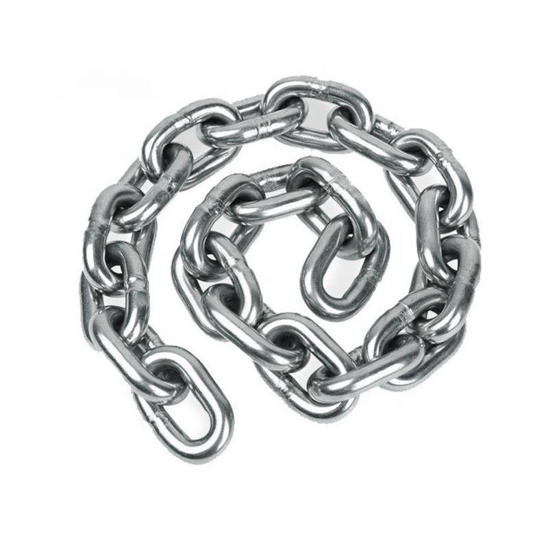 Stainless Steel Grade 80 6-26 mm Diameter Lifting Tow Mechanical G80 Chain With 2 Hook Made in China