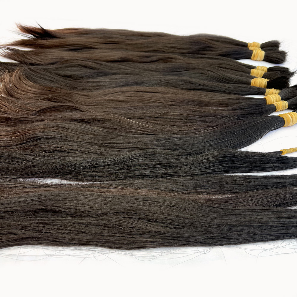 Wholesale Raw Virgin Chinese Hair Bulk Extensions Straight Style Smooth Soft No Shedding Tangles Girls Model Number Hair Bundle