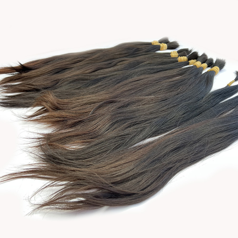 Wholesale Raw Virgin Chinese Hair Bulk Extensions Straight Style Smooth Soft No Shedding Tangles Girls Model Number Hair Bundle