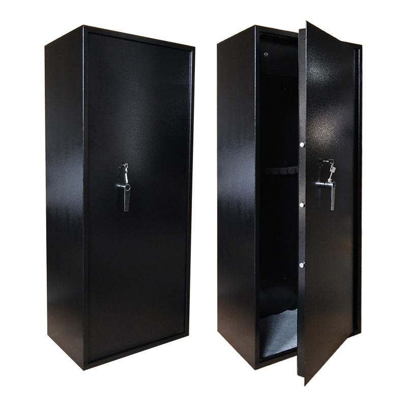 Metal Wood grain furniture surface mechanical lock 5 gun safe cabinet, gun safe box, heavy duty gun safe