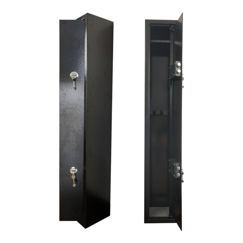 Metal Wood grain furniture surface mechanical lock 5 gun safe cabinet, gun safe box, heavy duty gun safe