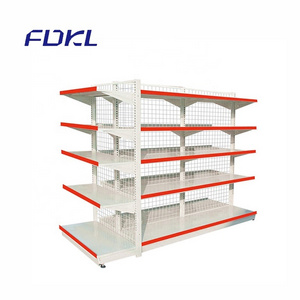 China factory adjustable double side gondola grocery store shelf used for shop and supermarket