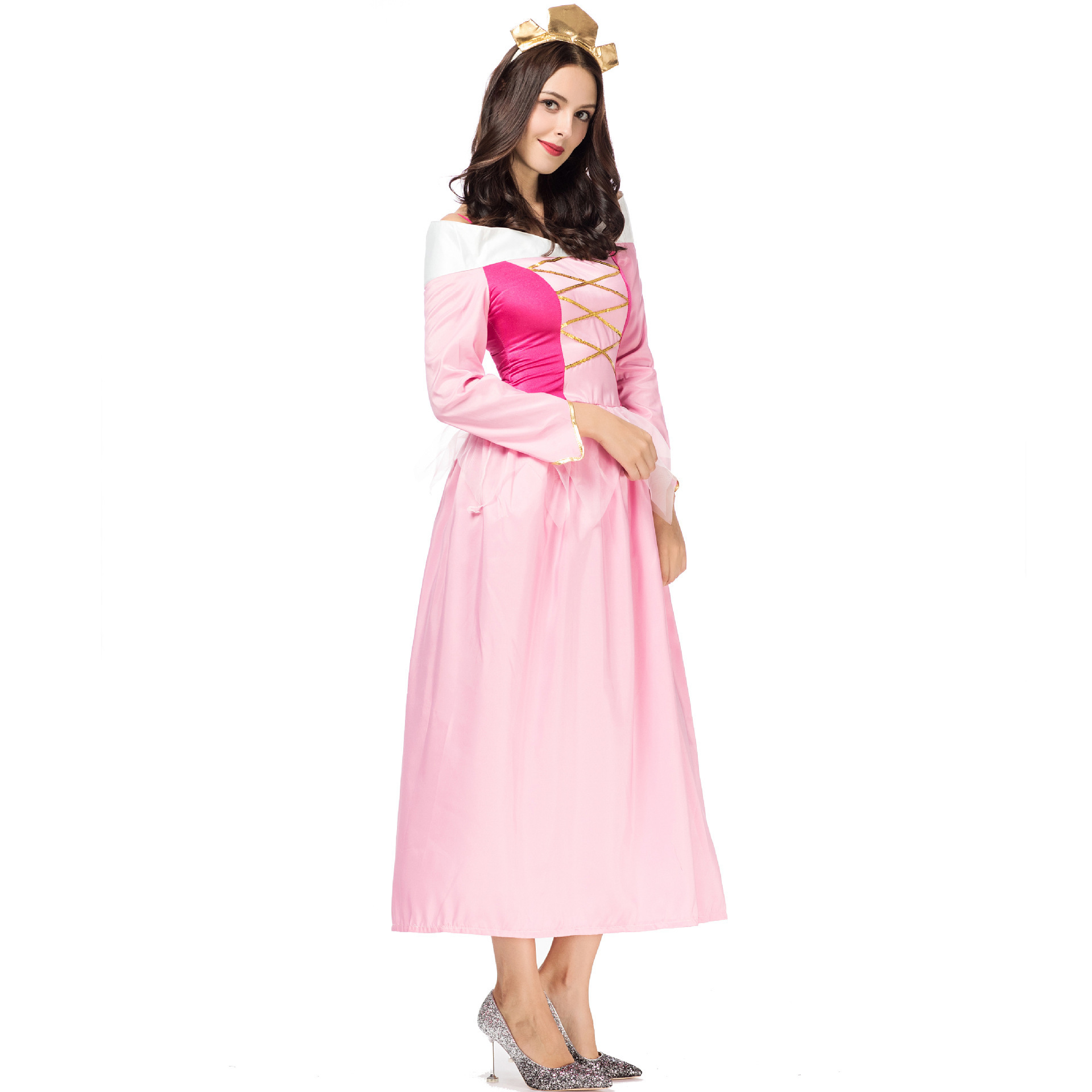 Hot Sale Fairy Tale Princess Cosplay Outfit Women's Classic Sleeping Beauty Princess Halloween Costume