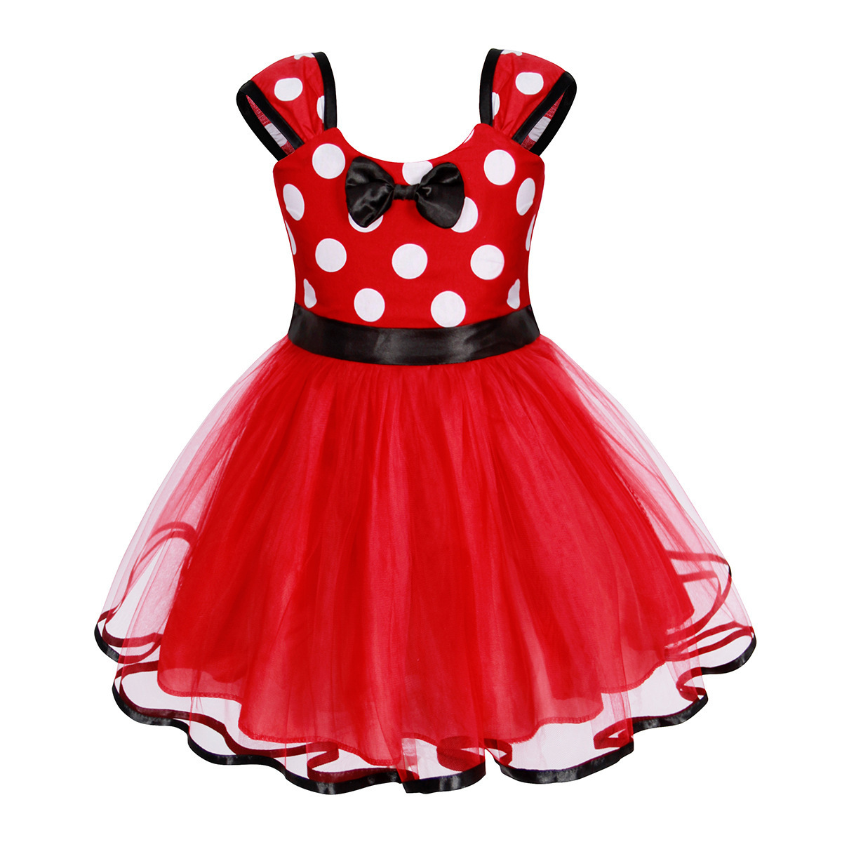 Baby Toddler Girl Polka Dots Fancy Dress Up Costume Birthday Party Tulle Dresses Size 9M-5T  for Girls Minnie Costume