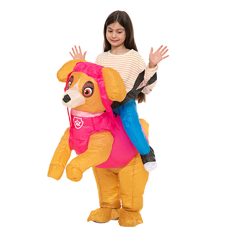 Mascot Cartoon Human Character Costume Dog Chase Skye Inflatable Costume for Kid Halloween