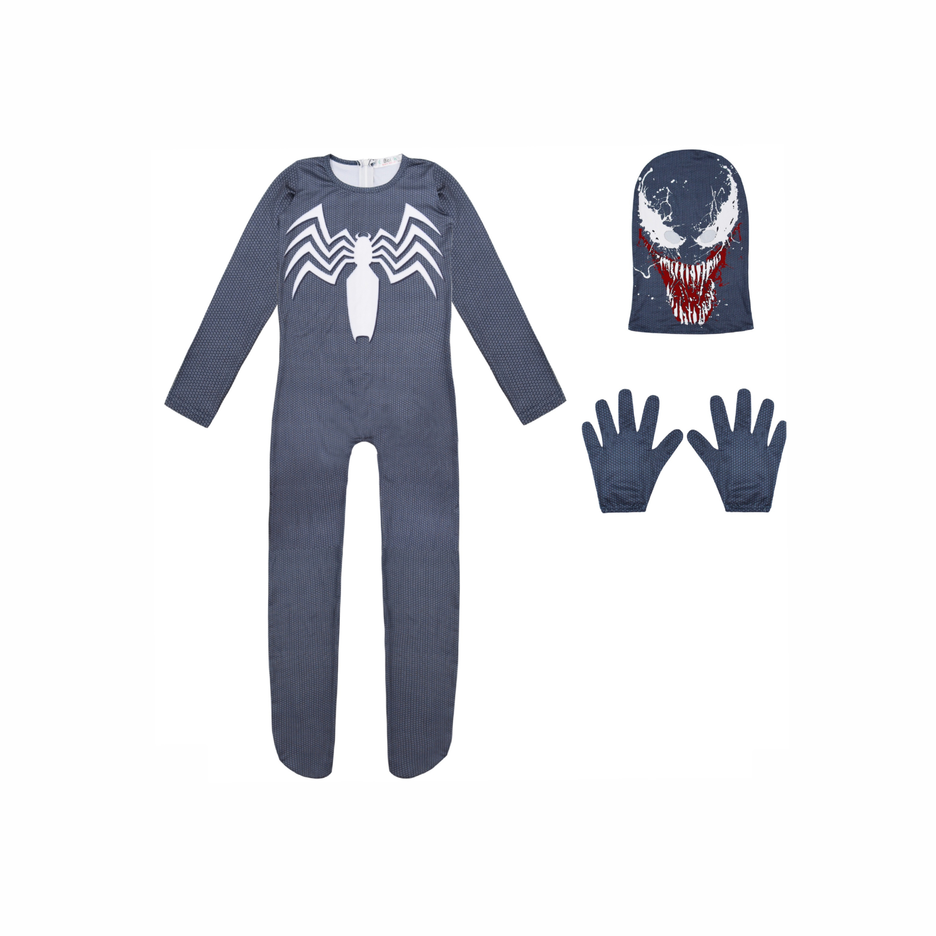 New Style Kids Milk shreds Jumpsuit Venom Cosplay Halloween Costumes for Boys