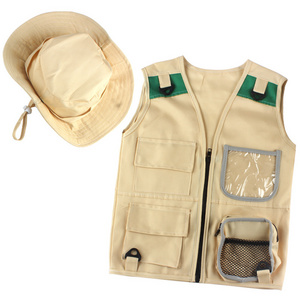 High Quality Children  Outdoor Adventure Costume with Vest, Hat, Flashlight, Telescope, Safari Etc Kids Explorer Kit