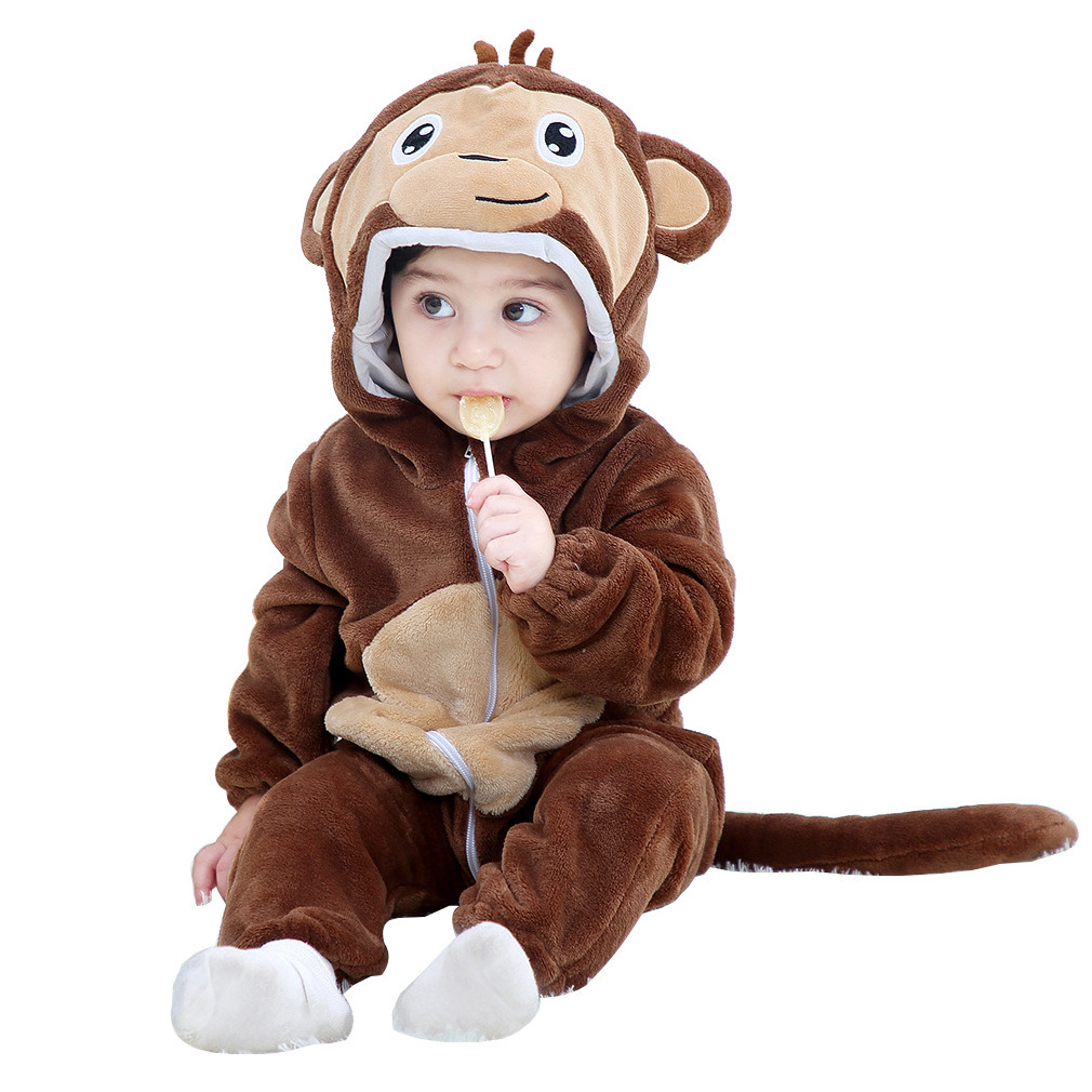 Mascot Cartoon animal jumpsuit Costume pig lion Costume for kid HALLOWEEN flannel pajamas