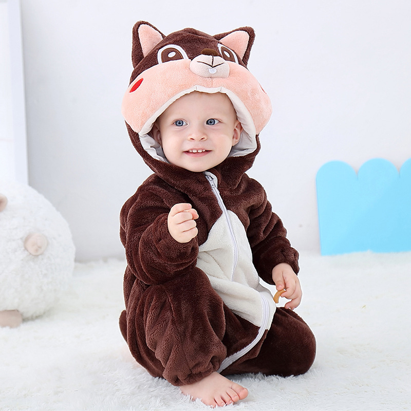 Mascot Cartoon animal jumpsuit Costume pig lion Costume for kid HALLOWEEN flannel pajamas