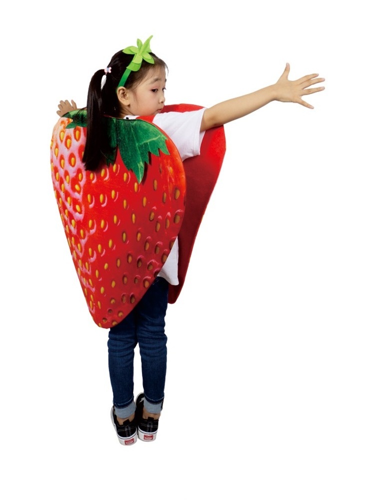 fruit vegetable Cosplay Strawberry sponge top costume Halloween costume Strawberry Fun Fruit Party dress