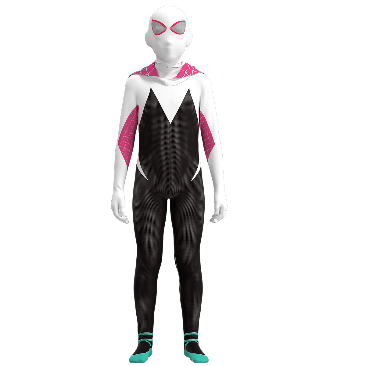 The Movie Role Gwen Stacy Costume Anti-Gwen Cosplay Jumpsuit Halloween Bodysuit Sexy Suit  with Hat for Kids Adult Costume