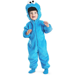 New Style  Lovely Plush Jumpsuit Fashion Cookie Monster Elmo Halloween Costumes for Kids