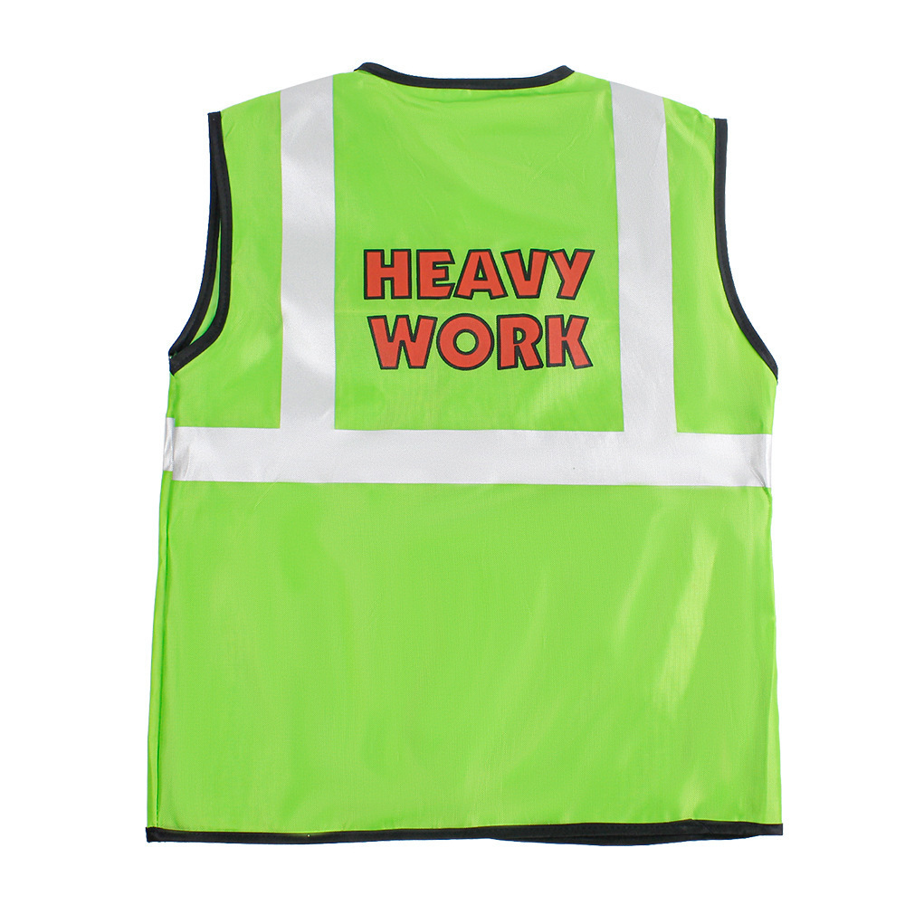 Hot Sale Child Career Day Cosplay Vest with Full Set Accessories Green Construction Workers Costume for Kids Boys