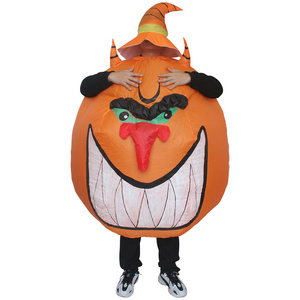 Adult The Original Inflatable pumpkin Costume for Halloween Cosplay Party Inflate Outfits Ghost faced pumpkin