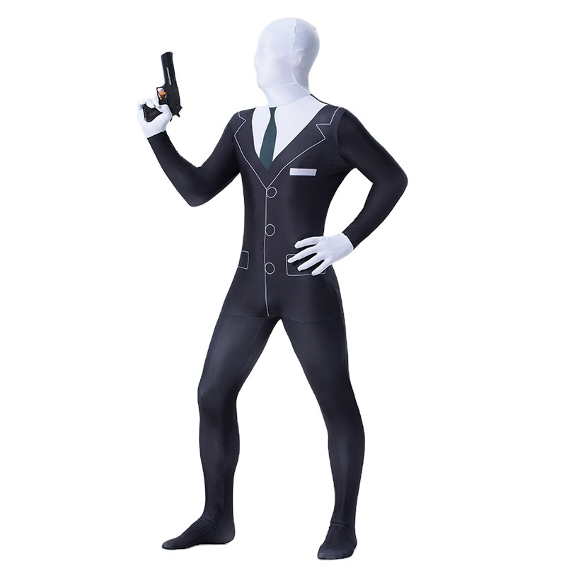 New Style Adult Funny Suit Jumpsuit Body Zentai Halloween Costumes for Man