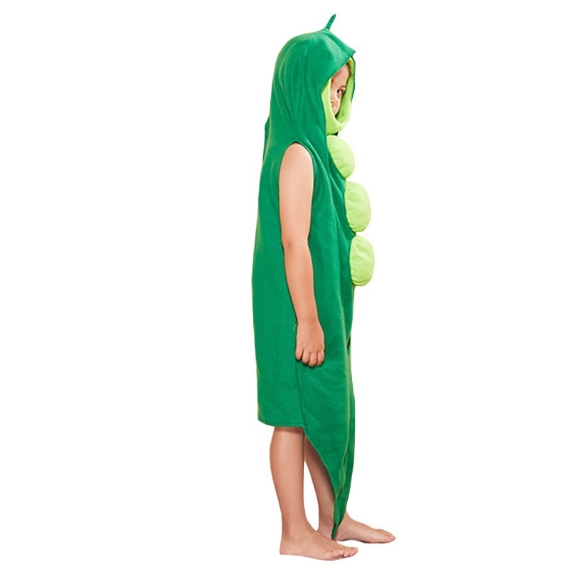 Hot Sale Children Funny Vegetables Cosplay Jumpsuit  Green Pea Costume for Kids