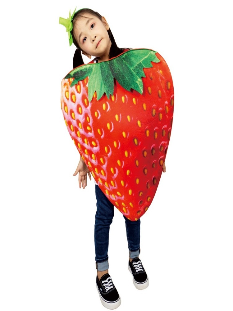 fruit vegetable Cosplay Strawberry sponge top costume Halloween costume Strawberry Fun Fruit Party dress