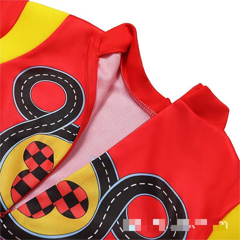 Kids Halloween Mickey Racer Cosplay Uniform Children Racing Driver Jumpsuit Fancy Dress Masquerade Costume for Boys