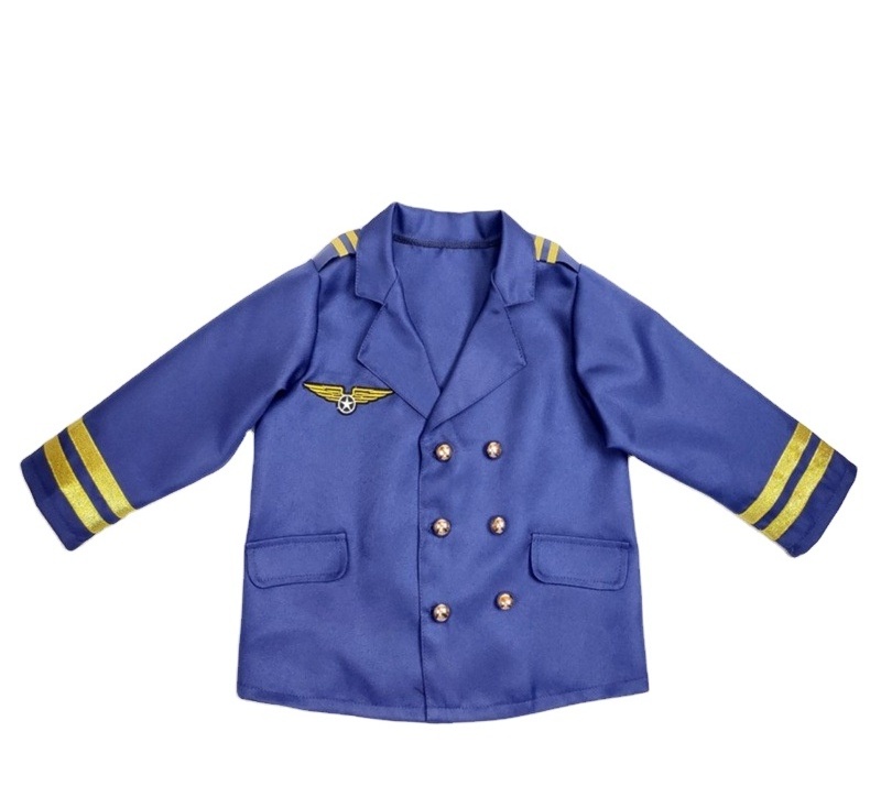 INs Hot Sale Children Deluxe Airline Captain Uniform Pilot Halloween Costumes for Kids