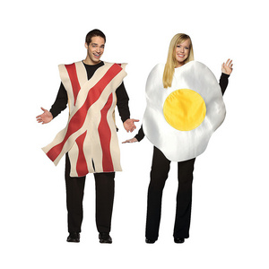 Children performance Food Role potato eggs Cosplay red bacon jumpsuit Costume Outfit Funny for adult Halloween