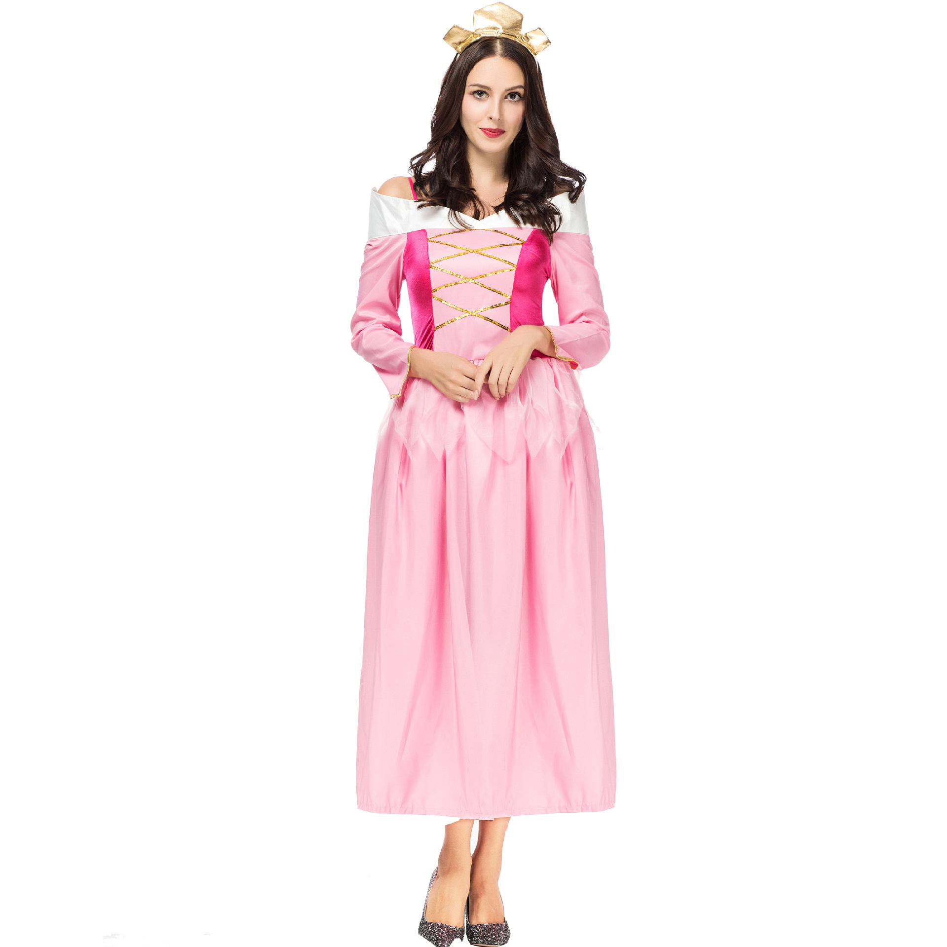 Hot Sale Fairy Tale Princess Cosplay Outfit Women's Classic Sleeping Beauty Princess Halloween Costume