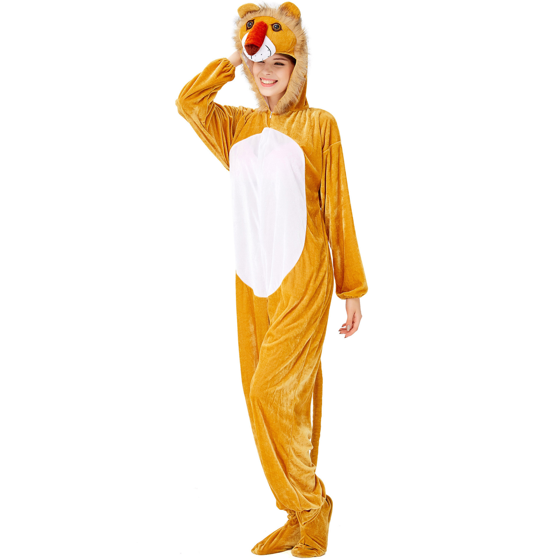 New Design Animal Role Play yellow weasel Cosplay Yellow Jumpsuit Costume Outfit for Adult Halloween