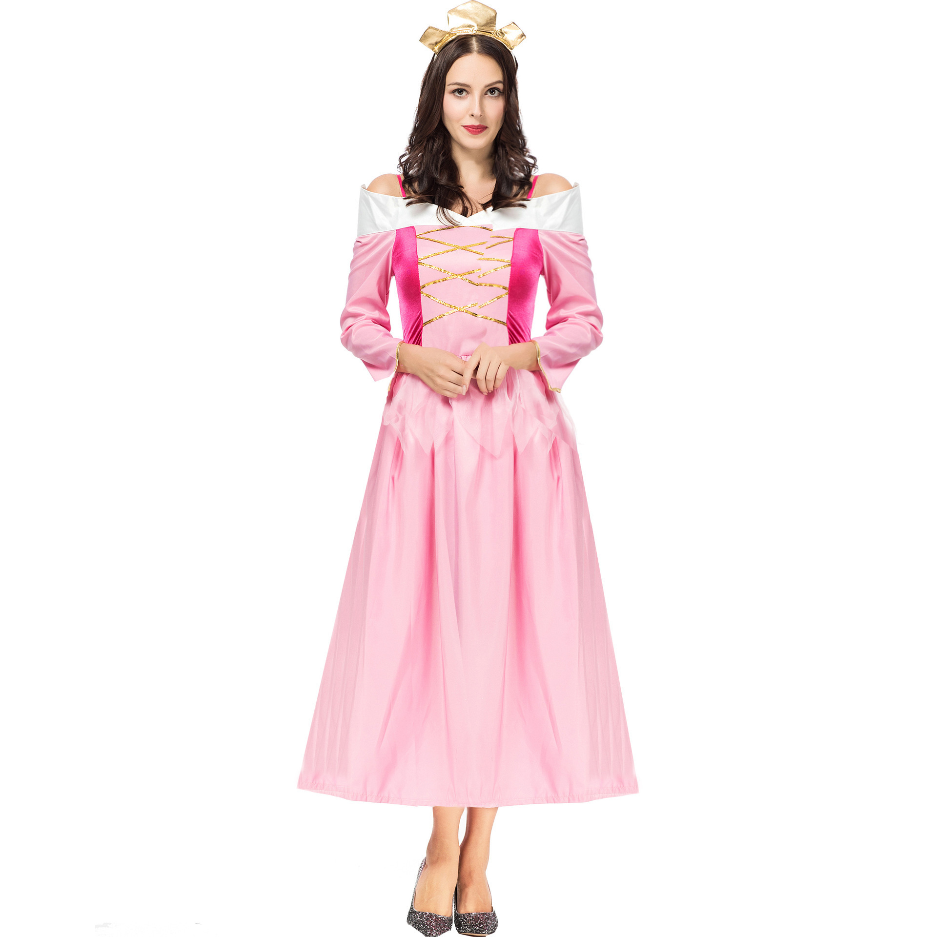 Hot Sale Fairy Tale Princess Cosplay Outfit Women's Classic Sleeping Beauty Princess Halloween Costume