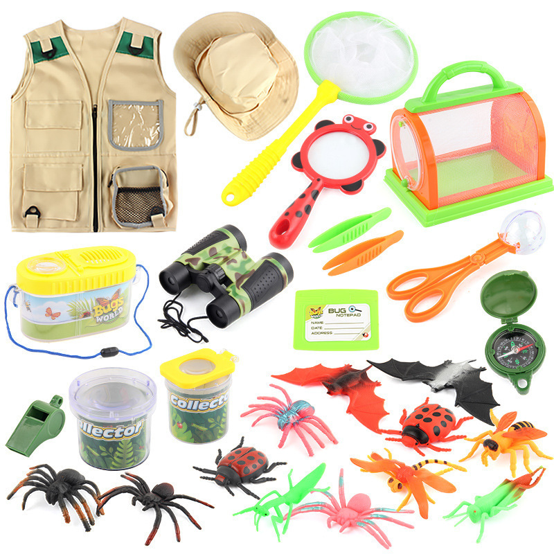 High Quality Children  Outdoor Adventure Costume with Vest, Hat, Flashlight, Telescope, Safari Etc Kids Explorer Kit