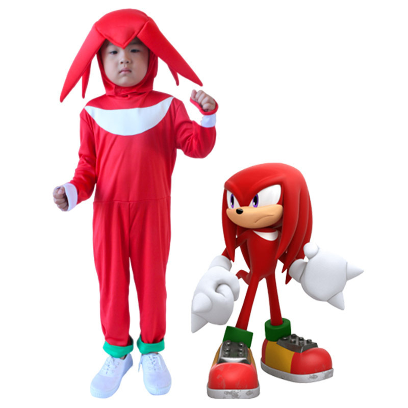 New Design Boys Sonic Generations Knuckles The Echidna Red Sonic Costume for Kids