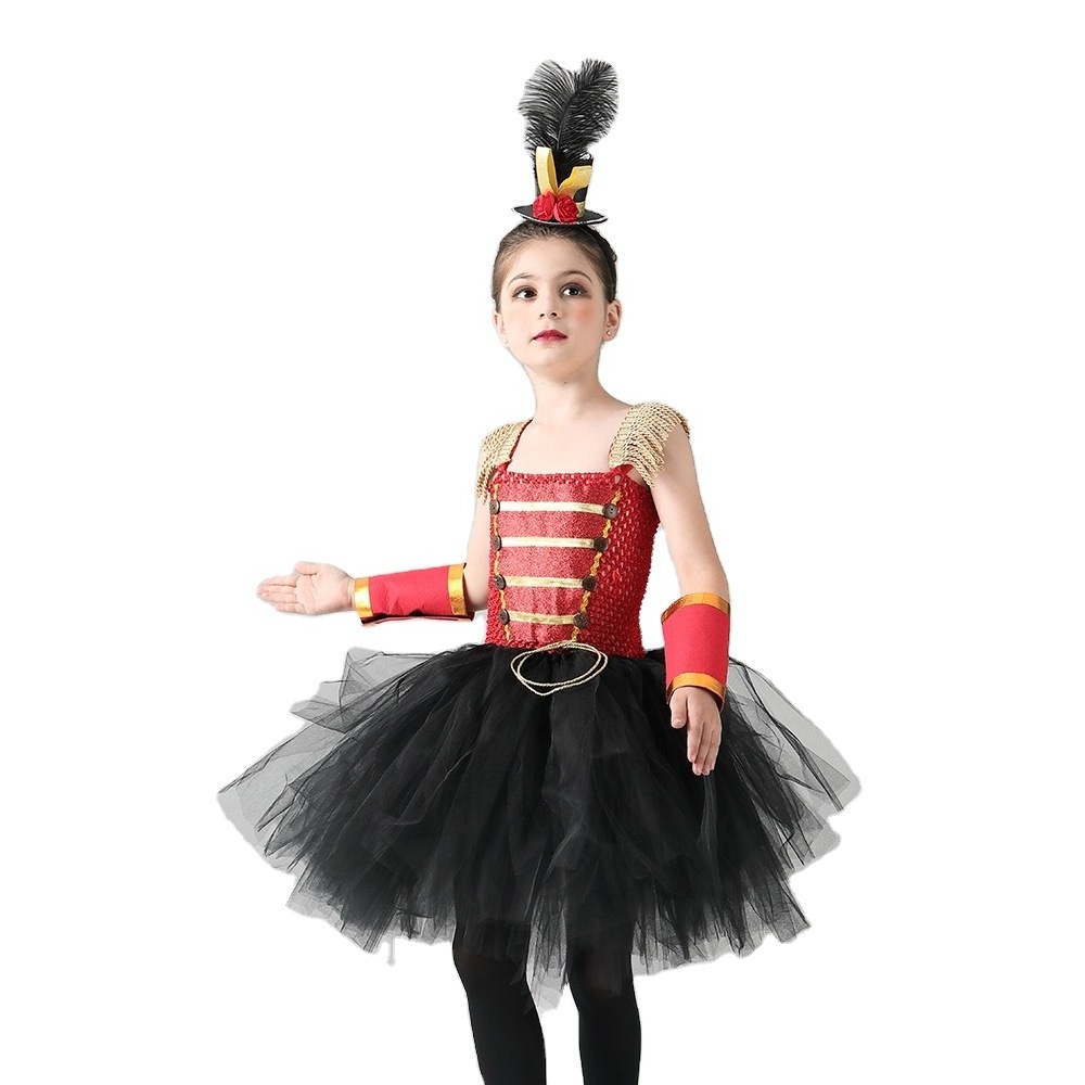 2022 Summer Girls Nutcracker Cosplay Tutu Dress with Accessories Halloween Party or Carnival Costumes for Kids