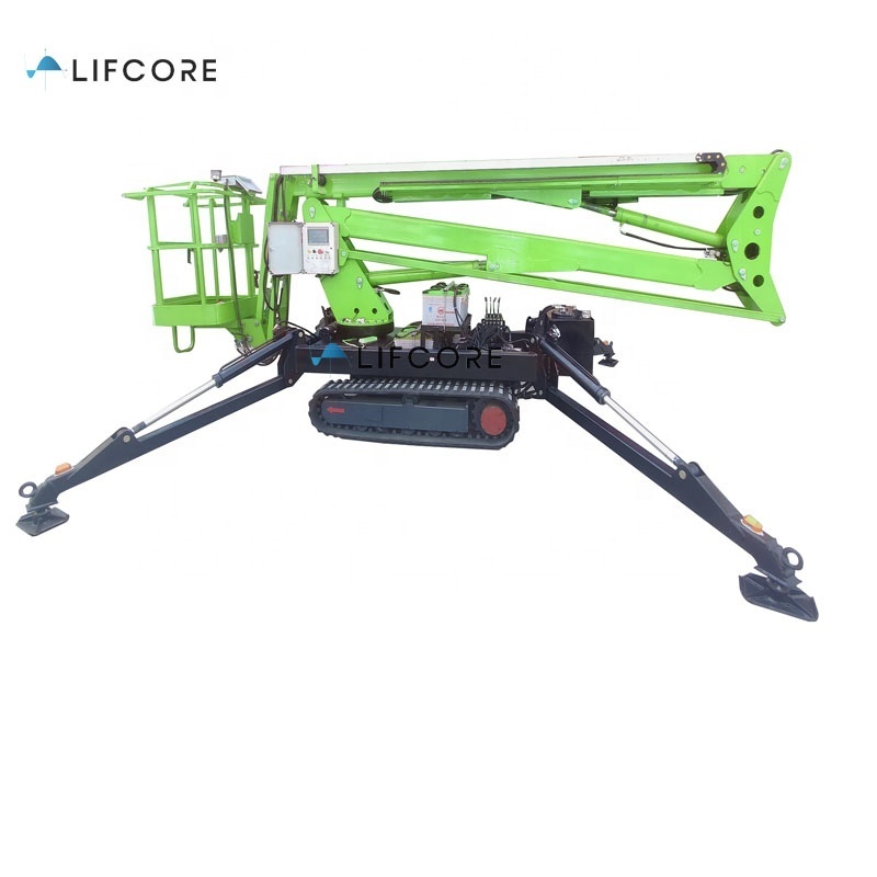 8m-22m cherry picker hydraulic articulated  electric crawler spider boom lifts towable