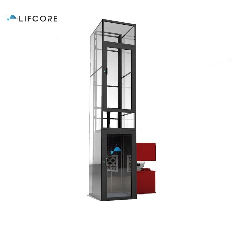 Mini Residential Lift 3 Floor Outdoor Home Elevator With Two Door Opening