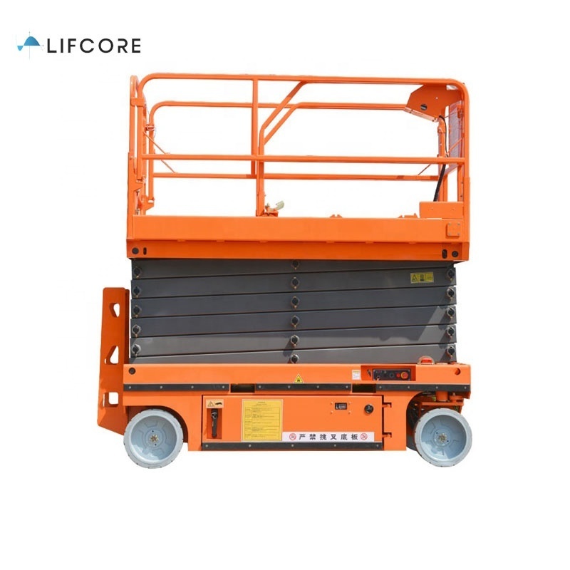 Electric dc battery self propelled scissor lift aerial working hydraulic man lift