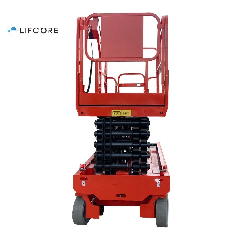 Electric dc battery self propelled scissor lift aerial working hydraulic man lift