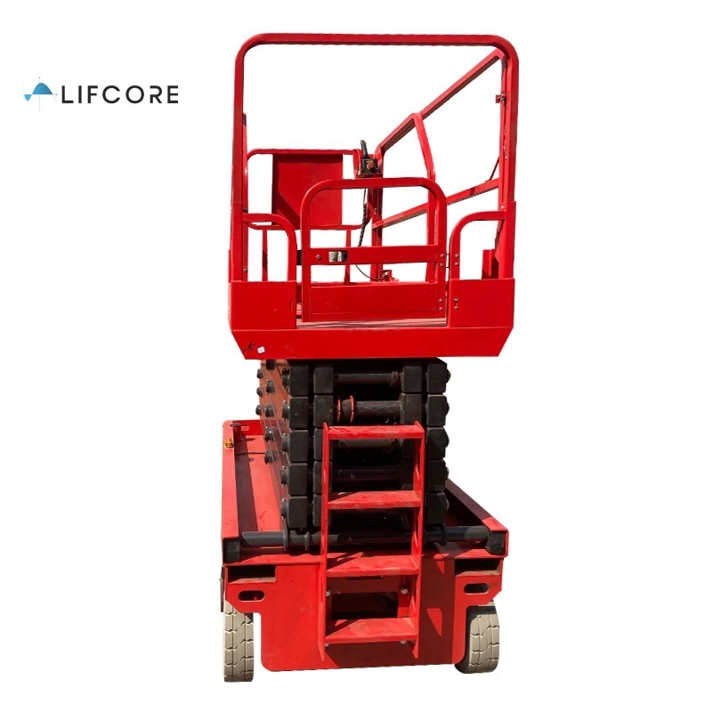 Electric dc battery self propelled scissor lift aerial working hydraulic man lift